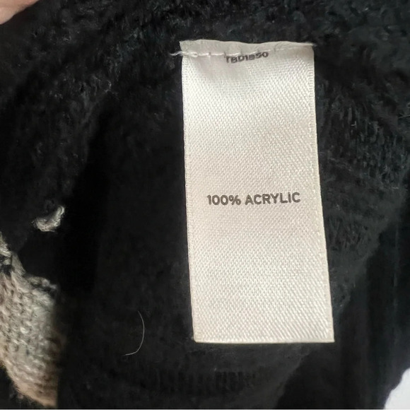 Hinge Patchwork Sweater Cape Poncho with Armholes one size - Picture 7 of 8